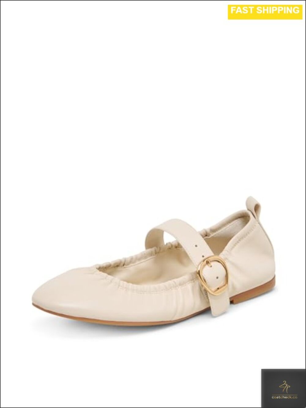 Suede Ballet Flats Ruching Mary Jane Gold Buckle Casual Comfort Flats